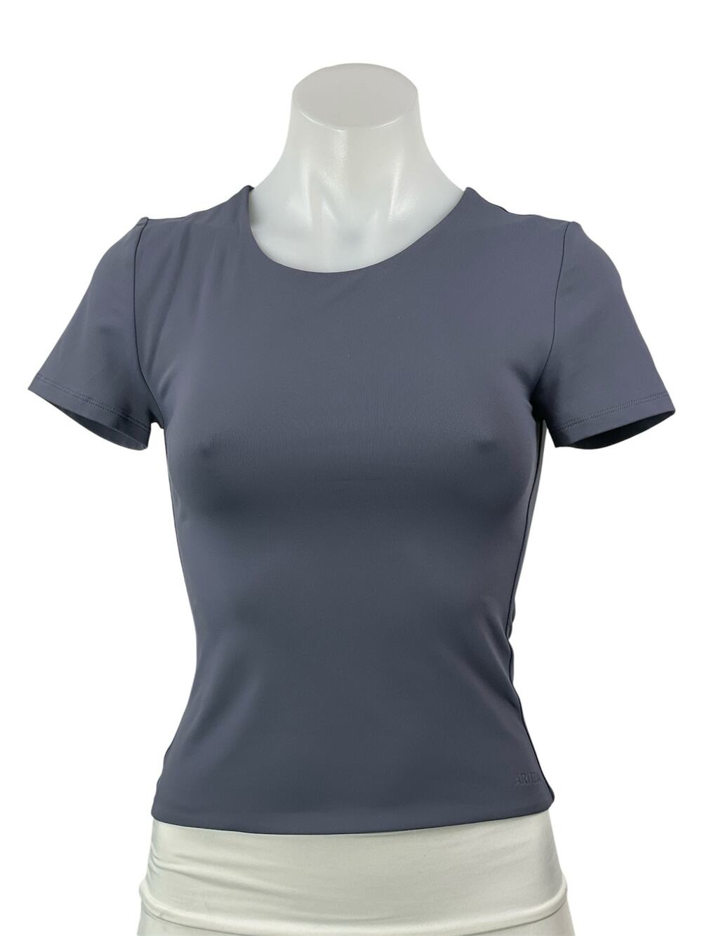 Aritzia Contour Women's Blue Short Sleeve Slim Strech T Shirt Tee Top Size S